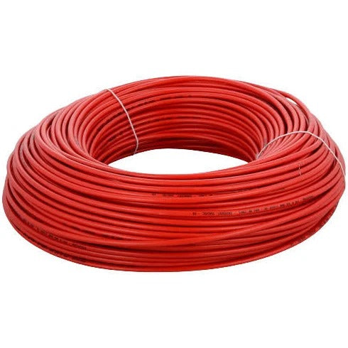 T90 10U, Solid, Red 600V, 90D, Nylon 300 metre (Wire)